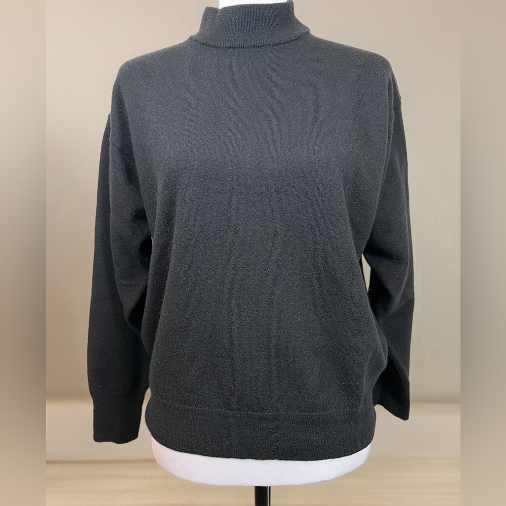 Expert by Evergreen Mens/Unisex Merino Wool Mock Neck Sweater L